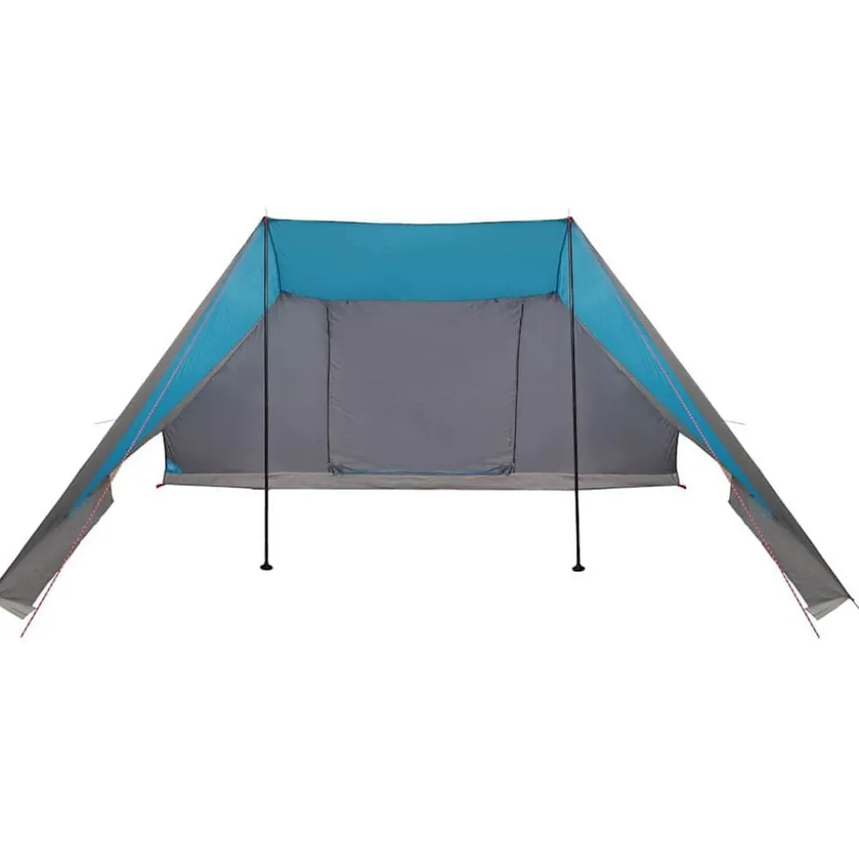 vidaXL Tipi telt med tag med opbevaring Blå 660 x 456 x 200 cm taft