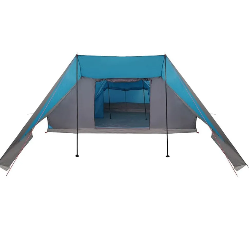 vidaXL Tipi telt med tag med opbevaring Blå 660 x 456 x 200 cm taft