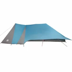 vidaXL Tipi telt med tag med opbevaring Blå 660 x 456 x 200 cm taft