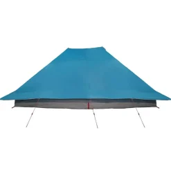 vidaXL Tipi telt med tag med opbevaring Blå 660 x 456 x 200 cm taft