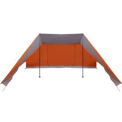 vidaXL Tipi telt med tag Grå og orange 660 x 456 x 200 cm taft