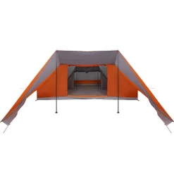 vidaXL Tipi telt med tag Grå og orange 660 x 456 x 200 cm taft