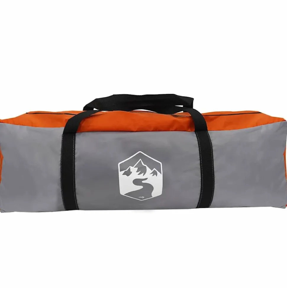 vidaXL Tipi telt med tag Grå og orange 660 x 456 x 200 cm taft