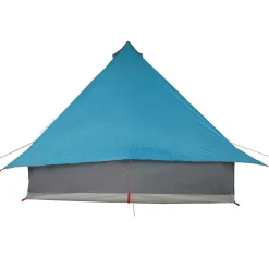 vidaXL Tipi telt med tag med opbevaring Blå 358 x 296 x 258 cm taft