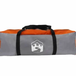 vidaXL Tipi telt med tag Grå og orange 492 x 492 x 275 cm taft