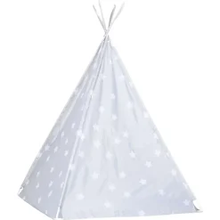 vidaXL tipi til børn 115x115x160 cm med bærepose polyester grå