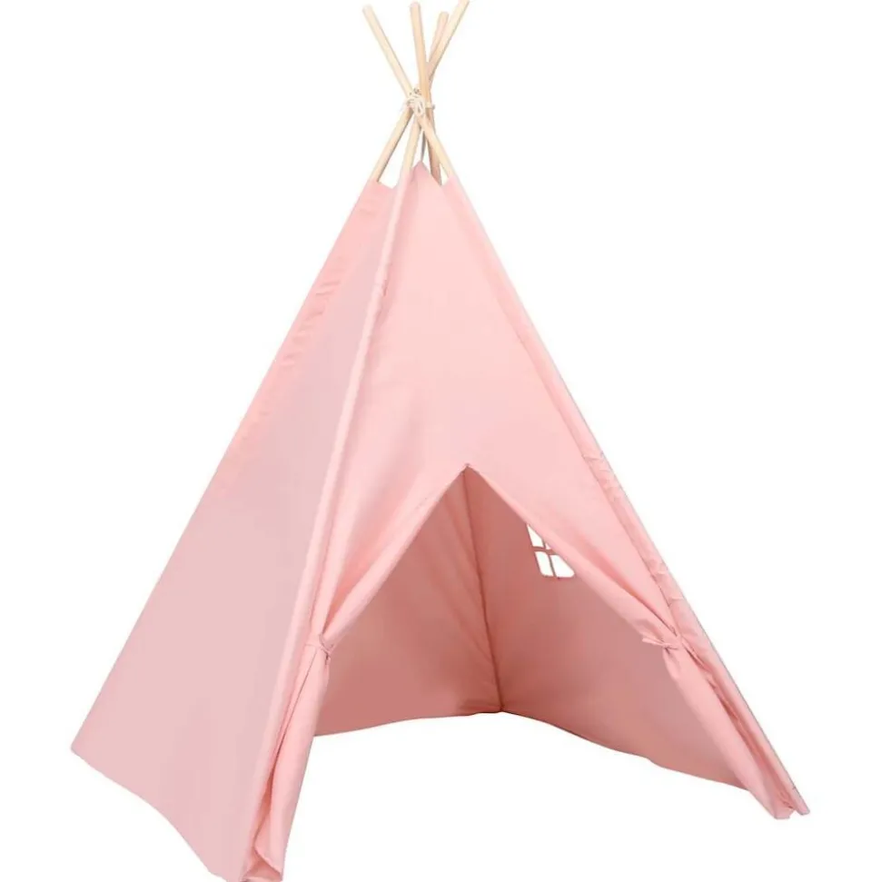 vidaXL tipi til børn 120x120x150 cm med bærepose polyester pink