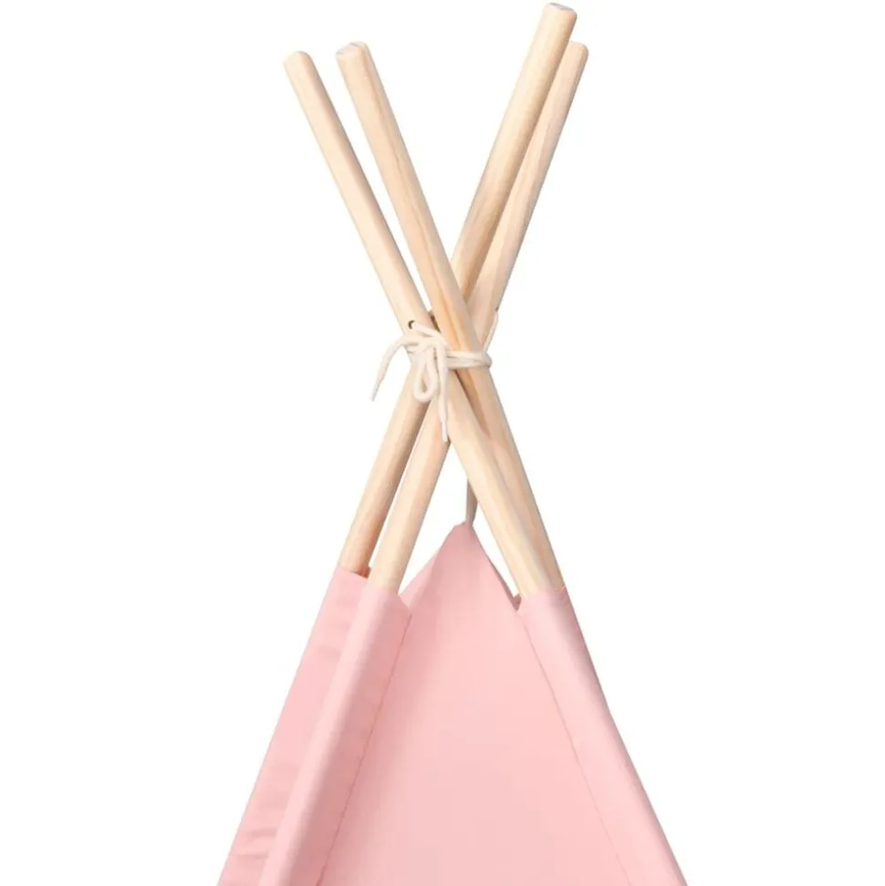 vidaXL tipi til børn 120x120x150 cm med bærepose polyester pink