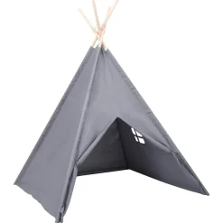 vidaXL tipi til børn 120x120x150 cm med bærepose polyester grå