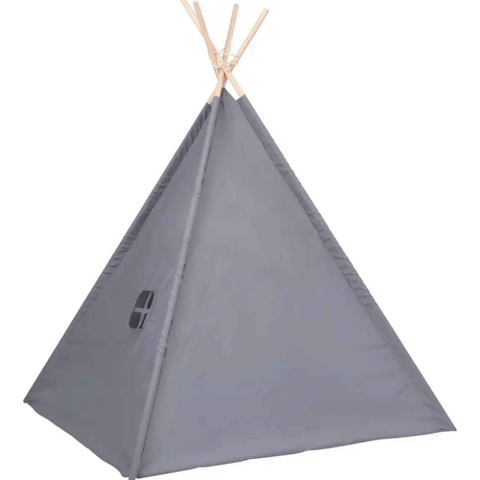 vidaXL tipi til børn 120x120x150 cm med bærepose polyester grå