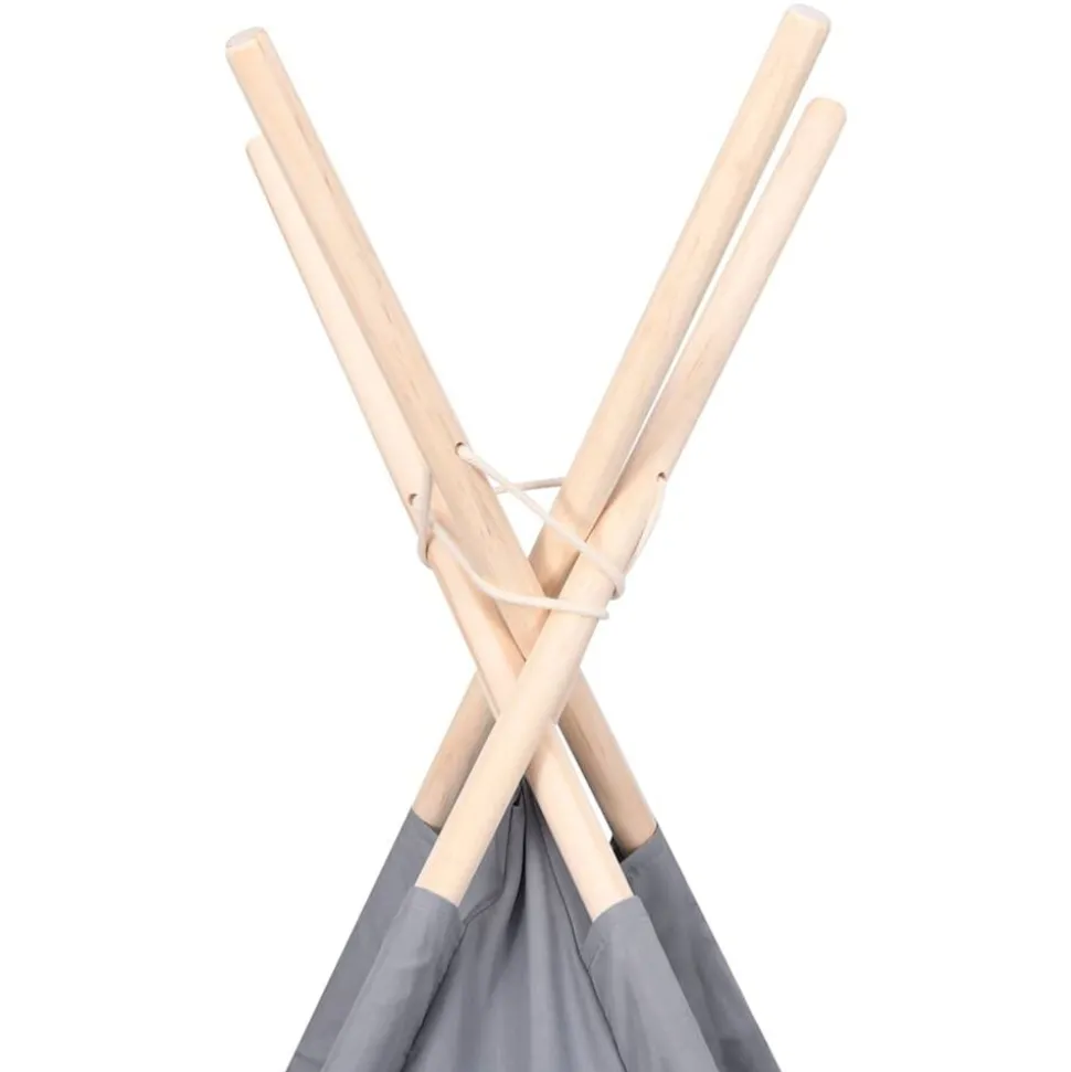 vidaXL tipi til børn 120x120x150 cm med bærepose polyester grå