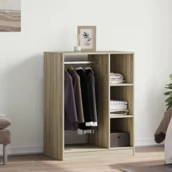 vidaXL tøjreol 77x48x102 cm konstrueret træ sonoma-eg