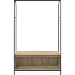 vidaXL Tøjstativ Brun eg 100 x 44 x 160 cm Konstrueret træ