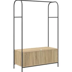 vidaXL Tøjstativ Brun eg 100 x 44 x 160 cm Konstrueret træ