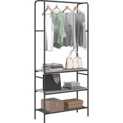 vidaXL Tøjstativ Grå sonoma-eg 77 x 30 x 171 cm Konstrueret træ