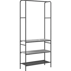 vidaXL Tøjstativ Grå sonoma-eg 77 x 30 x 171 cm Konstrueret træ