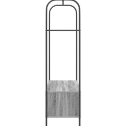 vidaXL Tøjstativ med opbevaring Grå 100 x 44 x 160 cm Konstrueret træ