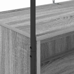 vidaXL Tøjstativ med opbevaring Grå 100 x 44 x 160 cm Konstrueret træ