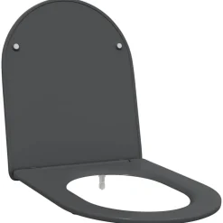 vidaXL Toilet sæde Antracit 47 x 36 x 3,4 cm Duroplast