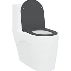 vidaXL Toilet sæde Antracit 47 x 36 x 3,4 cm Duroplast