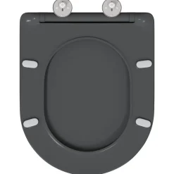 vidaXL Toilet sæde Antracit 47 x 36 x 3,4 cm Duroplast