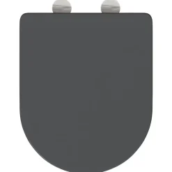 vidaXL Toilet sæde Antracit 47 x 36 x 3,4 cm Duroplast