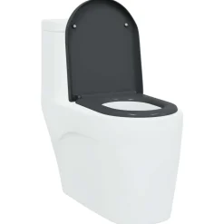 vidaXL Toilet sæde Antracit 49 x 36 x 4 cm Duroplast