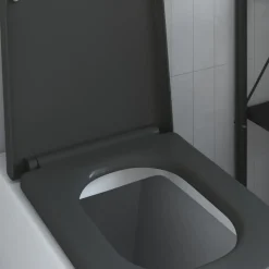 vidaXL Toilet sæde Antracit 47,5 x 35 x 3,6 cm Duroplast