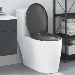 vidaXL Toilet sæde Antracit 47 x 37 x 4 cm Duroplast