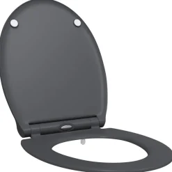 vidaXL Toilet sæde Antracit 47 x 37,5 x 3,8 cm Duroplast