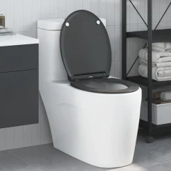 vidaXL Toilet sæde Antracit 47 x 37,5 x 3,8 cm Duroplast