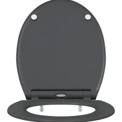 vidaXL Toilet sæde Antracit 47 x 37,5 x 3,8 cm Duroplast