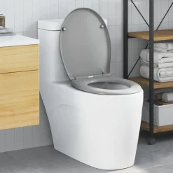 vidaXL Toilet sæde Grå 47 x 37 x 4 cm Duroplast