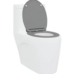 vidaXL Toilet sæde Grå 47 x 37,5 x 3,8 cm Duroplast