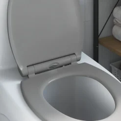 vidaXL Toilet sæde Grå 47 x 37,5 x 3,8 cm Duroplast