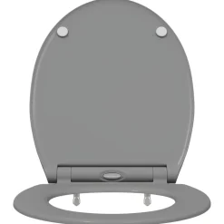 vidaXL Toilet sæde Grå 47 x 37,5 x 3,8 cm Duroplast