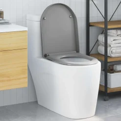 vidaXL Toilet sæde Grå 49 x 36 x 4 cm Duroplast
