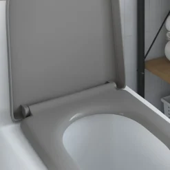 vidaXL Toilet sæde Grå 49 x 36 x 4 cm Duroplast