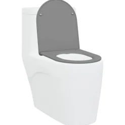 vidaXL Toilet sæde Grå 47 x 36 x 3,4 cm Duroplast