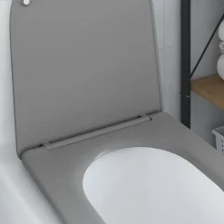 vidaXL Toilet sæde Grå 47 x 36 x 3,4 cm Duroplast