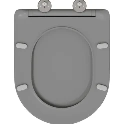 vidaXL Toilet sæde Grå 47 x 36 x 3,4 cm Duroplast
