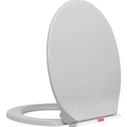 vidaXL toiletsæde med soft close og quick release-funktion oval lysegrå