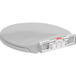 vidaXL toiletsæde med soft close og quick release-funktion oval lysegrå
