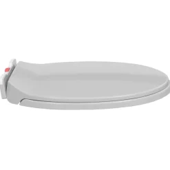 vidaXL toiletsæde med soft close og quick release-funktion oval lysegrå