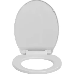 vidaXL toiletsæde med soft-close oval lysegrå