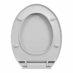 vidaXL toiletsæde med soft-close oval lysegrå