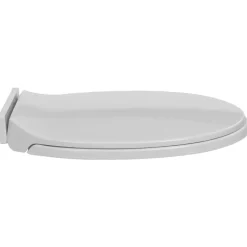 vidaXL toiletsæde med soft-close oval lysegrå