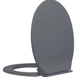 vidaXL toiletsæde med soft close oval grå