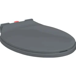 vidaXL toiletsæde med soft close og quick release-funktion oval grå