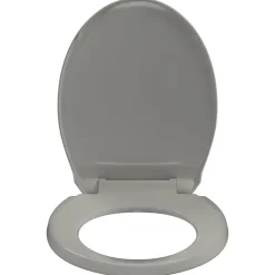 vidaXL toiletsæde med soft close og quick release-funktion oval grå